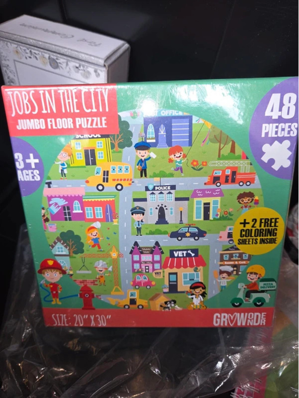 Jobs in the city jumble floor puzzle